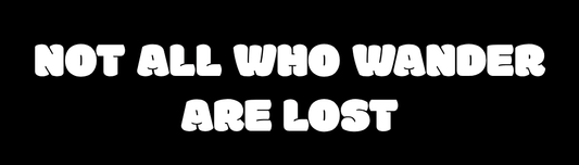 Not All Who Wander Are Lost